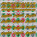 Custom White Gold Red Green-Black 3D Pattern Design Black History Month African Ethnicity Style Authentic Baseball Jersey