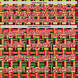 Custom Black Red Yellow Green-White 3D Pattern Design Black History Month African Ethnicity Style Abstract Geometric Authentic Baseball Jersey