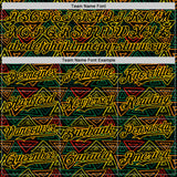 Custom Black Red Green-Yellow 3D Pattern Design Black History Month African Ethnicity Style Abstract Geometric Authentic Baseball Jersey