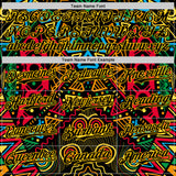 Custom Black Green Yellow Red-Blue 3D Pattern Design Black History Month African Ethnicity Style Abstract Geometric Authentic Baseball Jersey