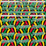 Custom Black Kelly Green Red Yellow-White 3D Pattern Design Black History Month African Ethnicity Style Abstract Geometric Authentic Baseball Jersey