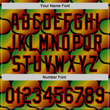 Custom Black Fire Red Green-Yellow 3D Pattern Design Black History Month Gradient African Ethnicity Style Authentic Baseball Jersey