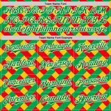 Custom Gold Grass Green Red-White 3D Pattern Design Black History Month African Ethnicity Style Abstract Geometric Authentic Baseball Jersey