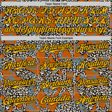 Custom Texas Orange Gold-Black 3D Pattern Design Black History Month Animal Leopard Authentic Baseball Jersey