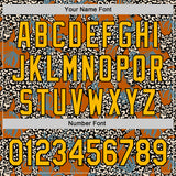 Custom Texas Orange Gold-Black 3D Pattern Design Black History Month Animal Leopard Authentic Baseball Jersey