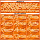 Custom Bay Orange White 3D Pattern Lightning Hockey Lace Neck Jersey