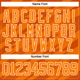 Custom Bay Orange White 3D Pattern Lightning Hockey Lace Neck Jersey