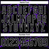 Custom Black Purple-White 3D Pattern Lightning Hockey Lace Neck Jersey