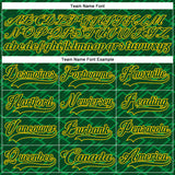 Custom Green Yellow 3D Pattern Lightning Hockey Lace Neck Jersey