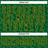 Custom Green Yellow 3D Pattern Lightning Hockey Lace Neck Jersey