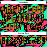 Custom Black Green Pink-Yellow 3D Pattern Lightning Hockey Lace Neck Jersey