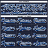 Custom Navy US Navy Blue Red-White 3D Pattern Plaid Hockey Jersey