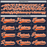 Custom Navy Orange Purple Pink-White 3D Pattern Plaid Hockey Jersey