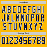 Custom Gold Navy Pink Black-White 3D Pattern Plaid Hockey Jersey