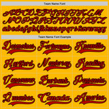 Custom Gold Red Navy-Black 3D Pattern Plaid Hockey Jersey