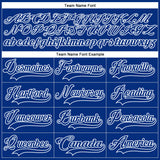 Custom Royal White 3D Pattern Plaid Hockey Jersey