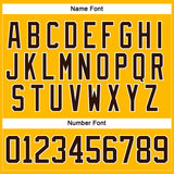 Custom Gold Brown Purple Navy-White 3D Pattern Plaid Hockey Jersey