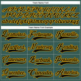 Custom Green Black Gold-White 3D Pattern Plaid Hockey Jersey