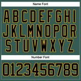 Custom Green Black Gold-White 3D Pattern Plaid Hockey Jersey