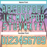 Custom Light Purple Ice Blue-Brown 3D Pattern Gradient Hawaii Tropical Palm Trees Hockey Lace Neck Jersey