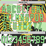 Custom Black Pea Green-White 3D Pattern Hawaii Tropical Palm Trees Hockey Lace Neck Jersey