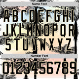 Custom Black Pink Cream-Silver 3D Pattern Gradient Hawaii Tropical Palm Trees Hockey Lace Neck Jersey