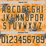 Custom Bay Orange Olive-Cream 3D Pattern Hawaii Tropical Palm Trees Hockey Lace Neck Jersey