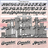 Custom Pink Black-White Chicago Illinois Cityscape Landmark City Symbol Authentic Baseball Jersey