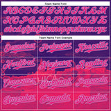 Custom Purple Hot Pink Red-Light Purple Minnesota Sculpture Garden Landmark City Symbol Authentic Baseball Jersey