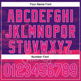 Custom Purple Hot Pink Red-Light Purple Minnesota Sculpture Garden Landmark City Symbol Authentic Baseball Jersey