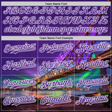 Custom Purple White New Orleans Louisiana Cityscape Landmark City Symbol Authentic Baseball Jersey
