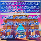 Custom Pink Thunder Blue Orange-White Houston Texas Hindu Temple Landmark City Symbol Authentic Baseball Jersey