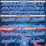 Custom Blue Thunder Blue-White Chicago Illinois Cityscape Skyline City Symbol Authentic Baseball Jersey
