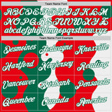 Custom Fire Red White-Kelly Green Mexico Performance T-Shirt