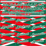 Custom Fire Red Kelly Green-White Mexico Performance T-Shirt