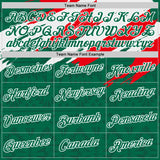 Custom Kelly Green White-Fire Red Mexico Performance T-Shirt