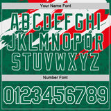Custom Kelly Green White-Fire Red Mexico Performance T-Shirt