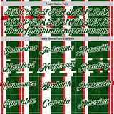 Custom Green White-Red Mexico Performance T-Shirt