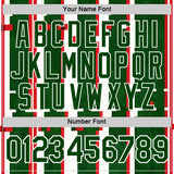 Custom Green White-Red Mexico Performance T-Shirt