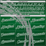 Custom Green White-Gray Mexico Performance T-Shirt