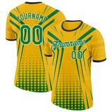 Custom Yellow Green White-Black South Africa Performance T-Shirt