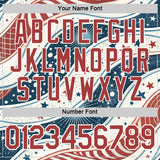 Custom White Red-Blue American Star Performance T-Shirt