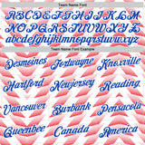 Custom White Thunder Blue-Red Paraguay Geometric Shape Performance T-Shirt