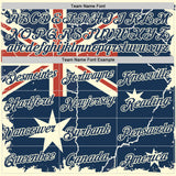 Custom Blue Navy Red-White Australian Flag Southern Cross Performance T-Shirt