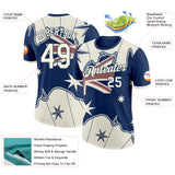 Custom Blue White-Red Australian Flag Southern Cross Performance T-Shirt