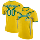 Custom Yellow Green-White Australian Performance T-Shirt