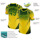 Custom Yellow Green Light Yellow-Black Australian Performance T-Shirt