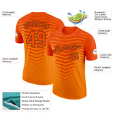 Custom Orange Black Netherlands Line Performance T-Shirt