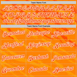 Custom Orange White Netherlands Splash Performance T-Shirt
