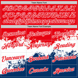 Custom Fire Red White-Blue Netherlands Performance T-Shirt